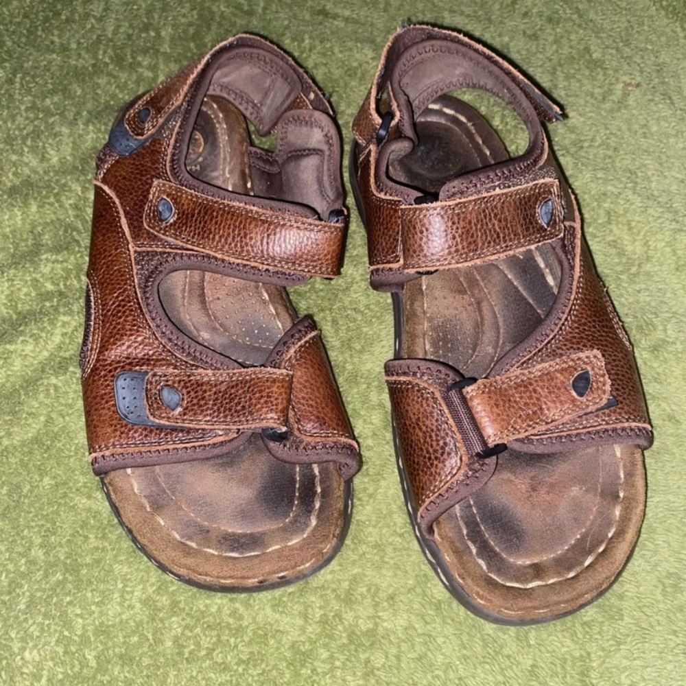 Earth spirit sandals men size 11 adjustable brown